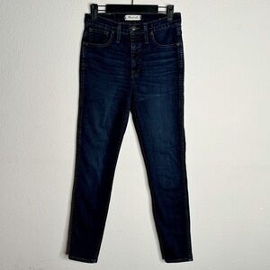 Madewell 10” high-rise skinny blue denim jeans size 27